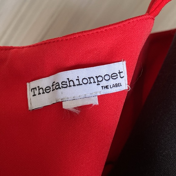 REDUCED!! The fashion poet “The label” red cut out cocktail mini dress Size M - Picture 5 of 14